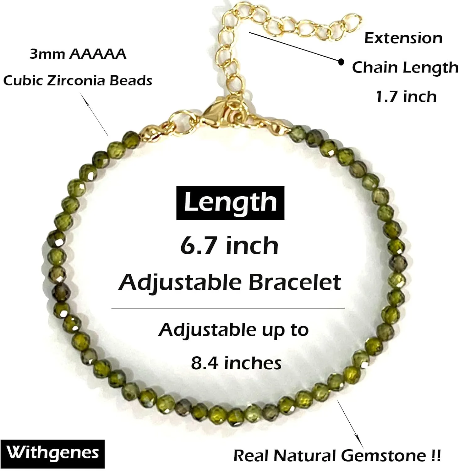 14K Gold Beaded Gemstone Bracelets for Women Colorful Boho Natural Stone Bracelet Adjustable Cute Womens Jewelry Gifts