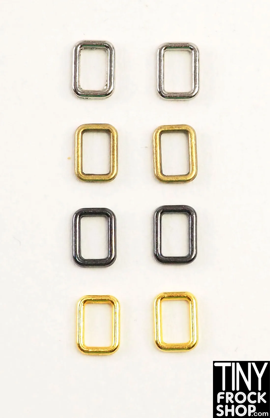 5MM - 12" Fashion Doll Mini Metal Rectangle Rings