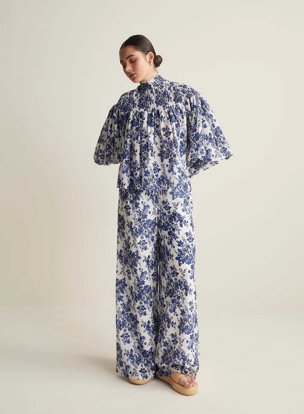 Antonia Silk Cotton Smock Top