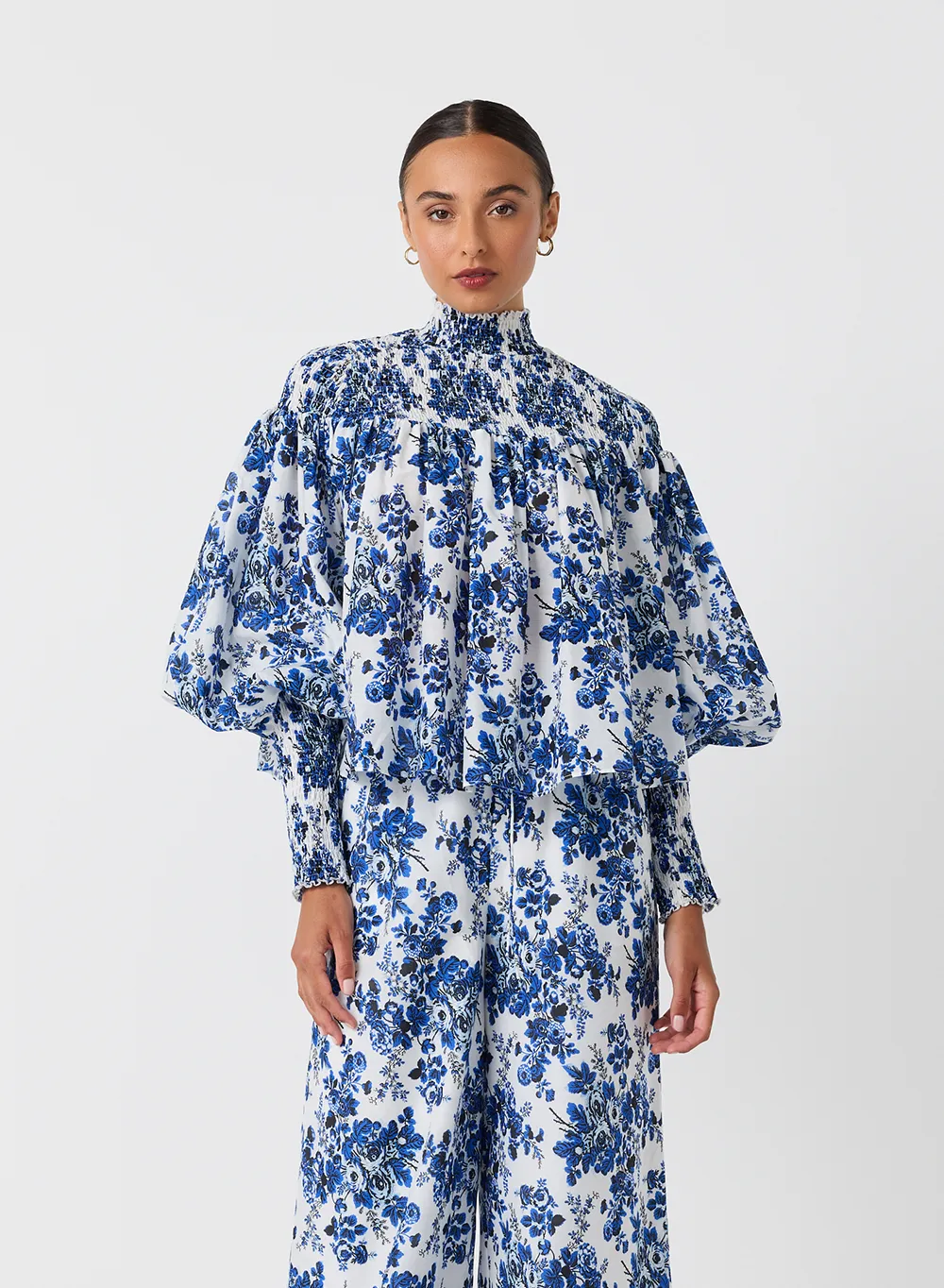 Antonia Silk Cotton Smock Top