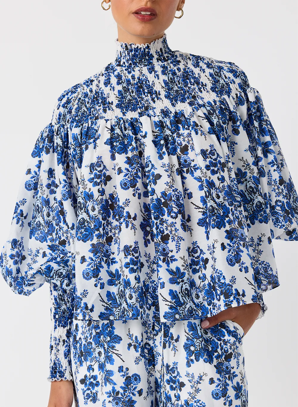 Antonia Silk Cotton Smock Top