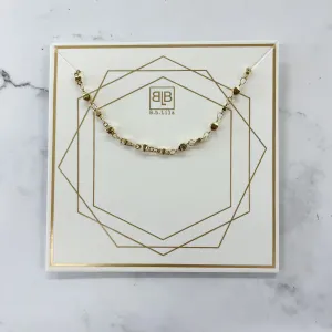 B.B. Lila - Ballin' Ball Chain Beaded Choker Necklace
