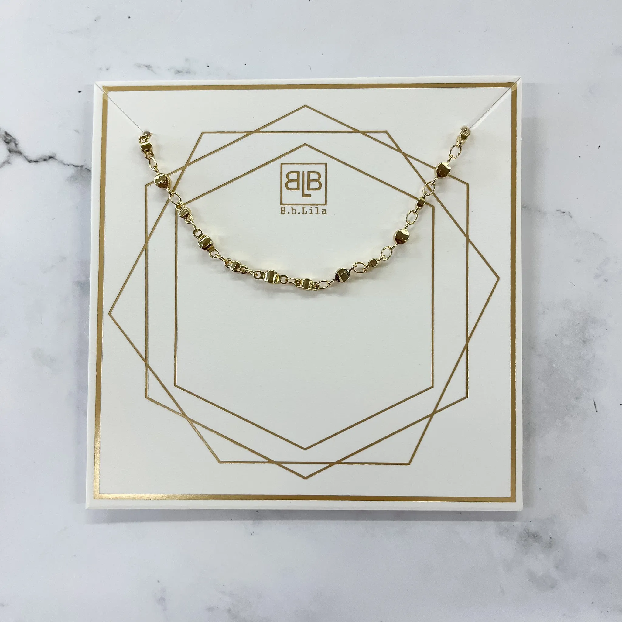 B.B. Lila - Ballin' Ball Chain Beaded Choker Necklace