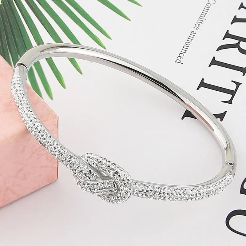 Crystal Casting Concentric Knot Bangle