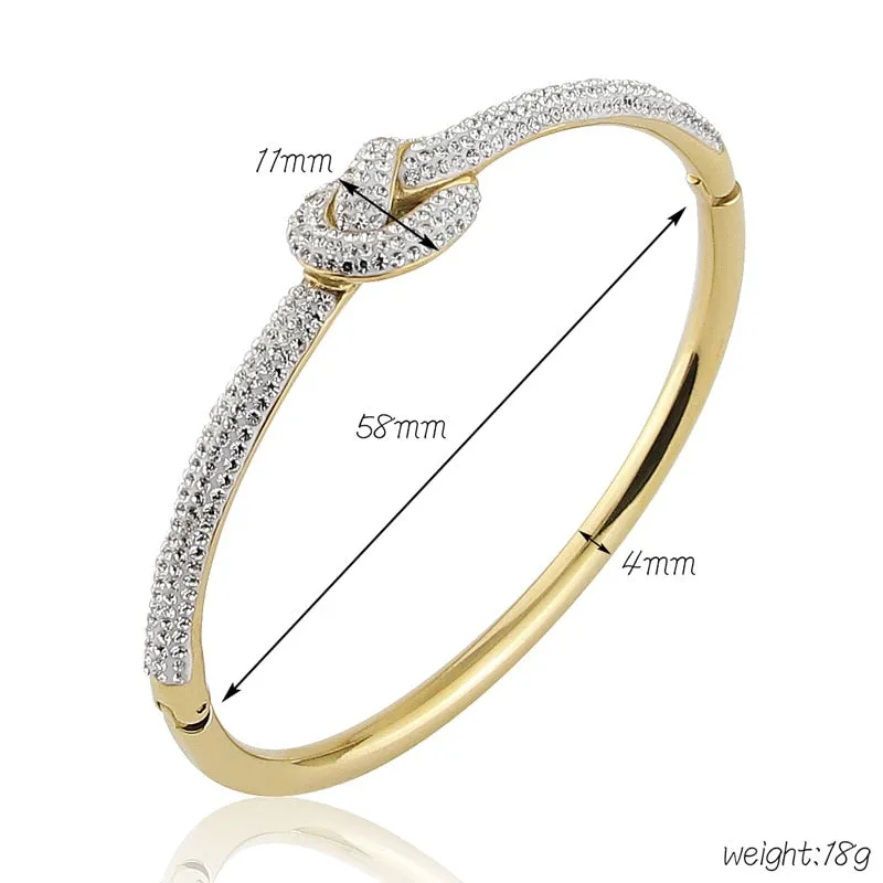 Crystal Casting Concentric Knot Bangle