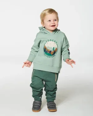 Deux Par Deux Boys Hooded Fleece Sweatshirt  G20S74  Jadeite *