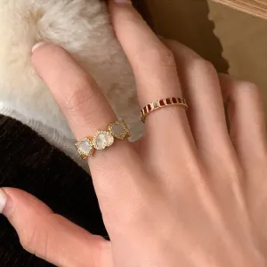 Fashion Diamond Heart-Shaped Ring