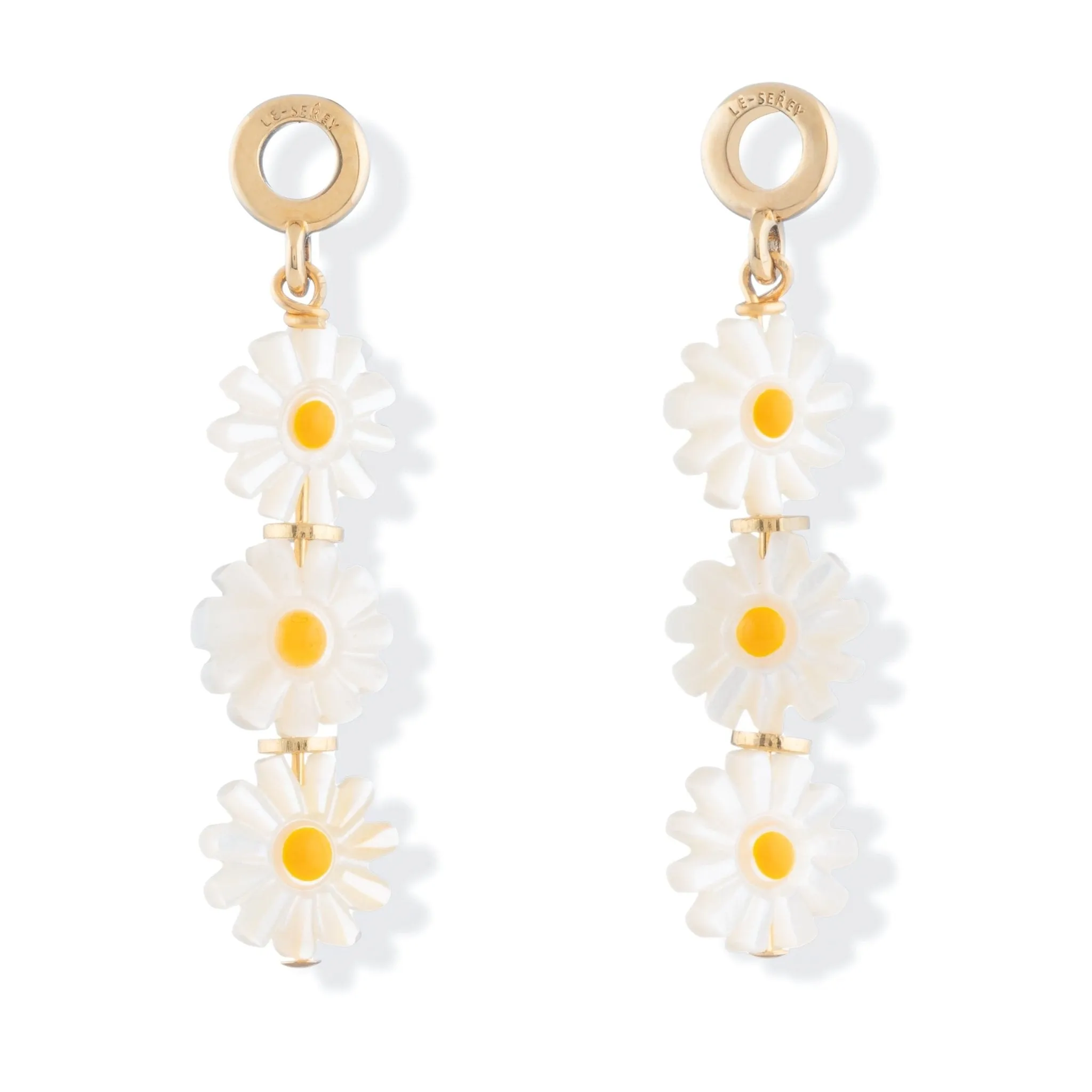 Mother of Pearl Daisy Stack Charm