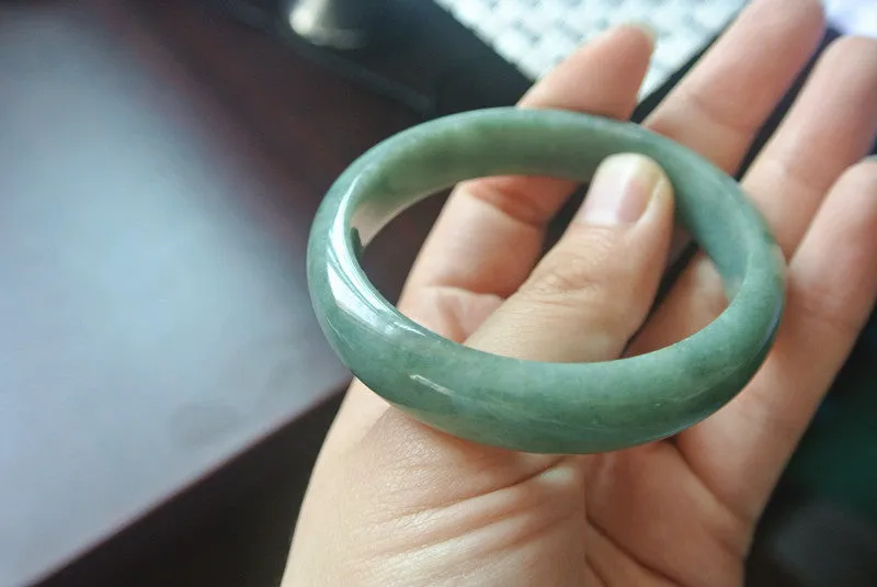 Natural Jade Bangle Jadeite Bangle Internal Diameter 53.5mm BER113