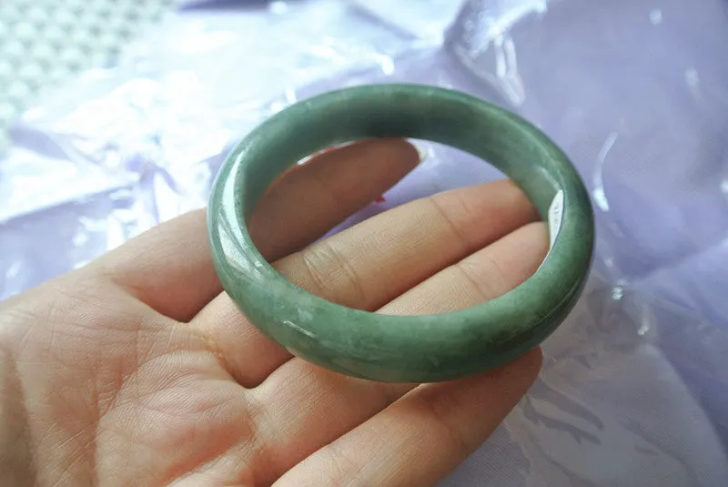 Natural Jade Bangle Jadeite Bangle Internal Diameter 53.5mm BER113