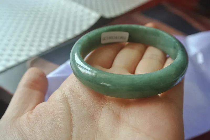 Natural Jade Bangle Jadeite Bangle Internal Diameter 53.5mm BER113