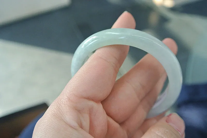 Natural Jade Bangle Jadeite Bangle Internal Diameter 53.5mm BER160