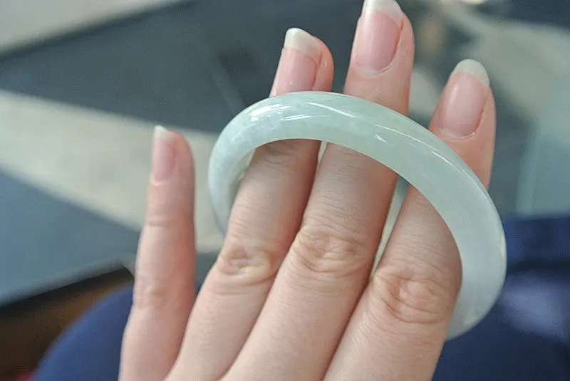 Natural Jade Bangle Jadeite Bangle Internal Diameter 53.5mm BER160