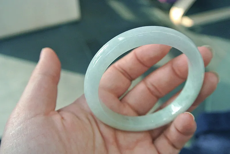 Natural Jade Bangle Jadeite Bangle Internal Diameter 53.5mm BER160