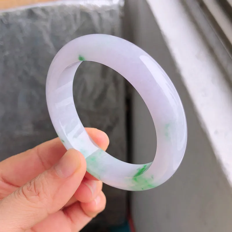 Natural Jade Bangle Jadeite Bangle Internal Diameter 53.6mm NBE060