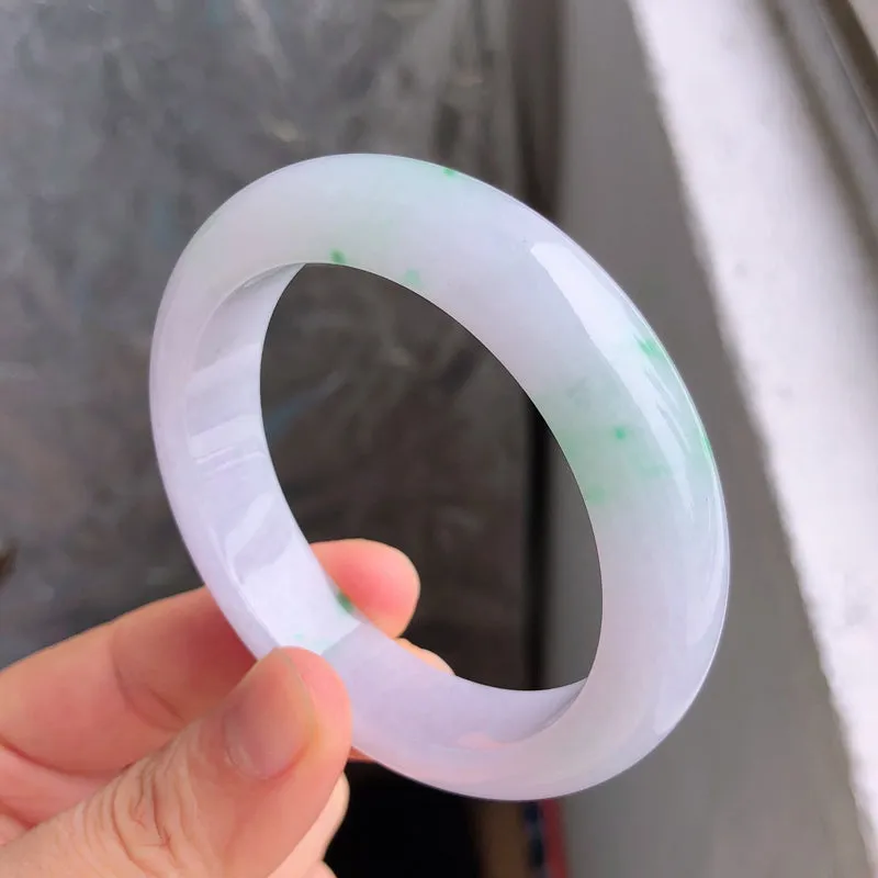 Natural Jade Bangle Jadeite Bangle Internal Diameter 53.6mm NBE060