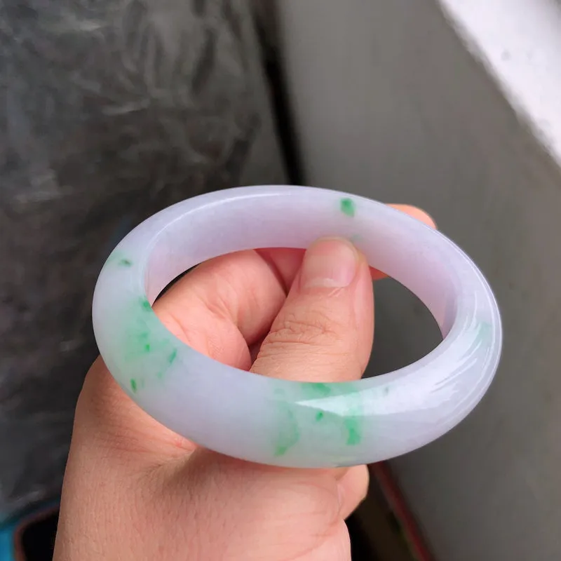 Natural Jade Bangle Jadeite Bangle Internal Diameter 53.6mm NBE060