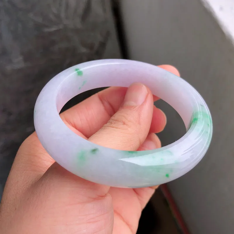 Natural Jade Bangle Jadeite Bangle Internal Diameter 53.6mm NBE060