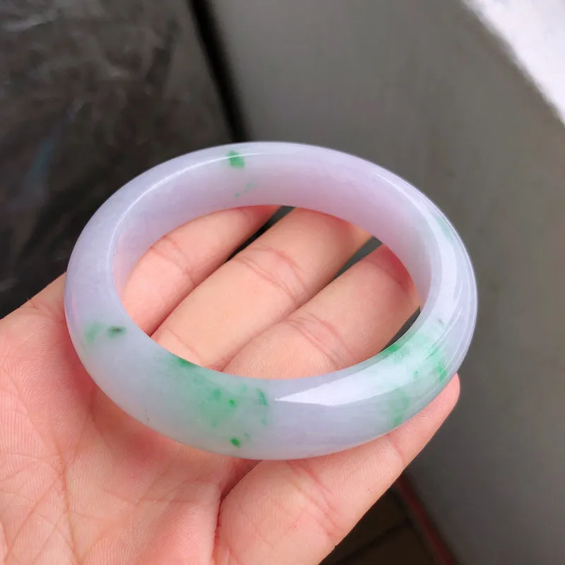 Natural Jade Bangle Jadeite Bangle Internal Diameter 53.6mm NBE060