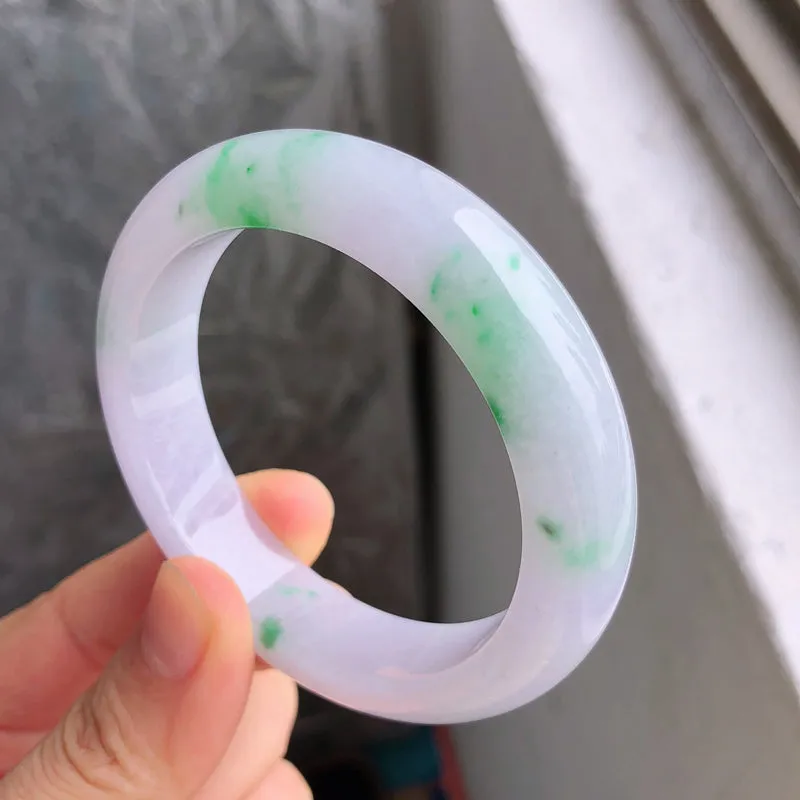 Natural Jade Bangle Jadeite Bangle Internal Diameter 53.6mm NBE060