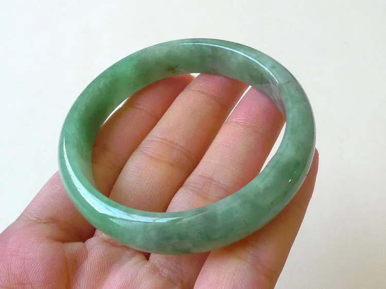 Natural Jade Bangle Jadeite Bangle Internal Diameter 53.7x47.5mm BER158