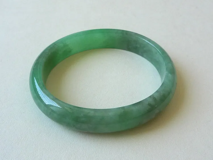 Natural Jade Bangle Jadeite Bangle Internal Diameter 53.7x47.5mm BER158