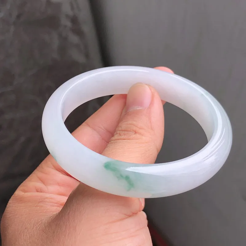 Natural Jade Bangle Jadeite Bangle Internal Diameter 53.8mm NBE092