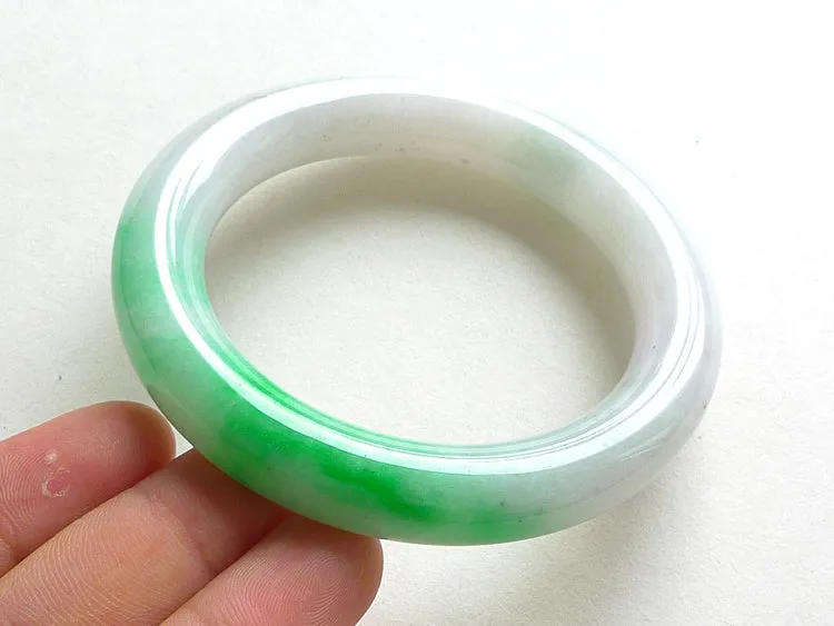 Natural Jade Bangle Jadeite Bangle Internal Diameter 54.5mm BER572