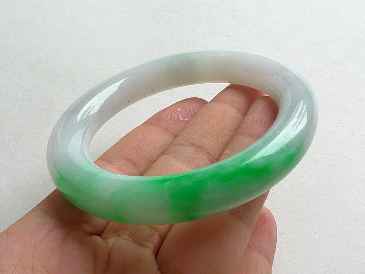 Natural Jade Bangle Jadeite Bangle Internal Diameter 54.5mm BER572