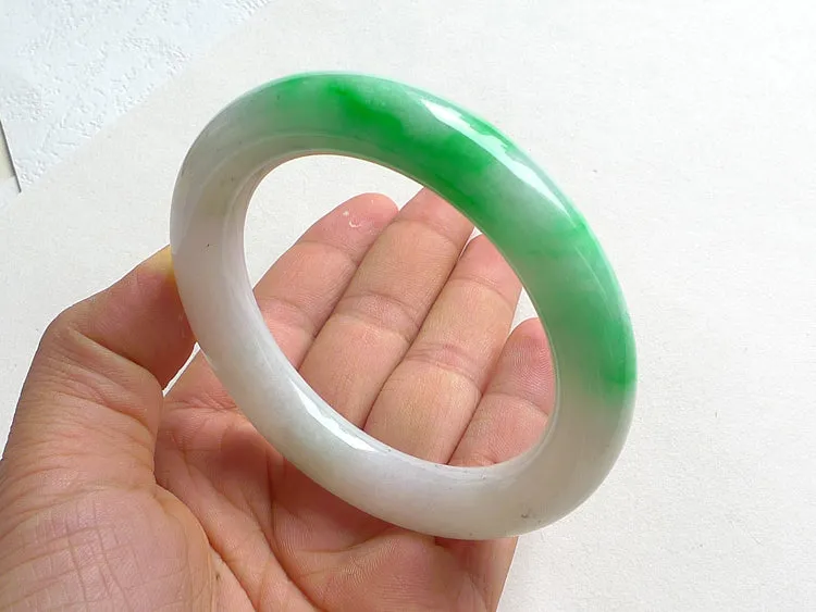 Natural Jade Bangle Jadeite Bangle Internal Diameter 54.5mm BER572