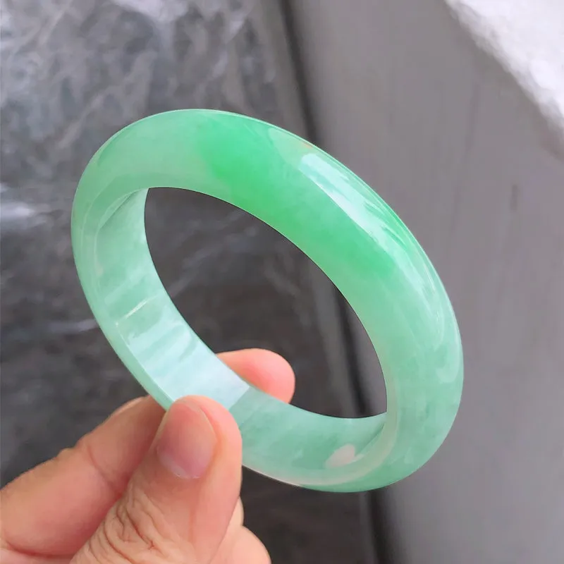 Natural Jade Bangle Jadeite Bangle Internal Diameter 54.8mm NBE098