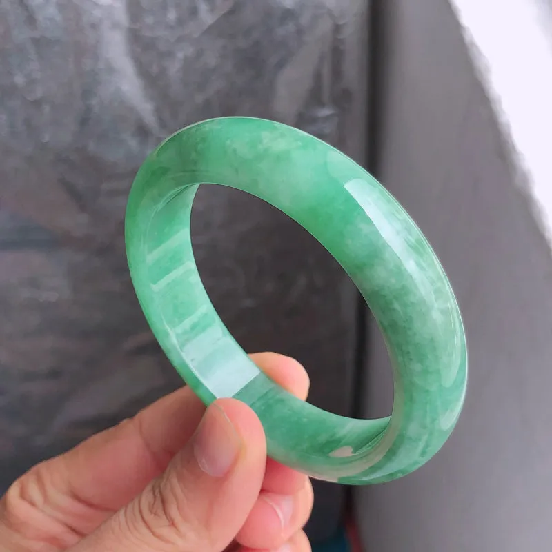 Natural Jade Bangle Jadeite Bangle Internal Diameter 55.6mm NBE070