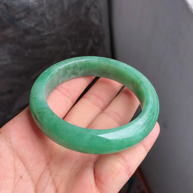 Natural Jade Bangle Jadeite Bangle Internal Diameter 55.6mm NBE070