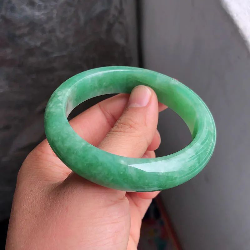 Natural Jade Bangle Jadeite Bangle Internal Diameter 55.6mm NBE070