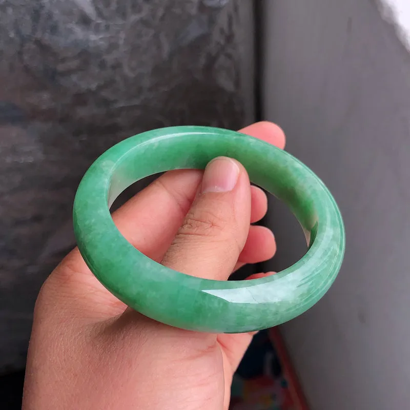 Natural Jade Bangle Jadeite Bangle Internal Diameter 55.6mm NBE070