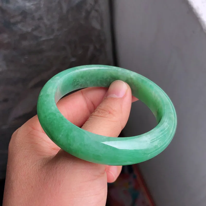 Natural Jade Bangle Jadeite Bangle Internal Diameter 55.6mm NBE070