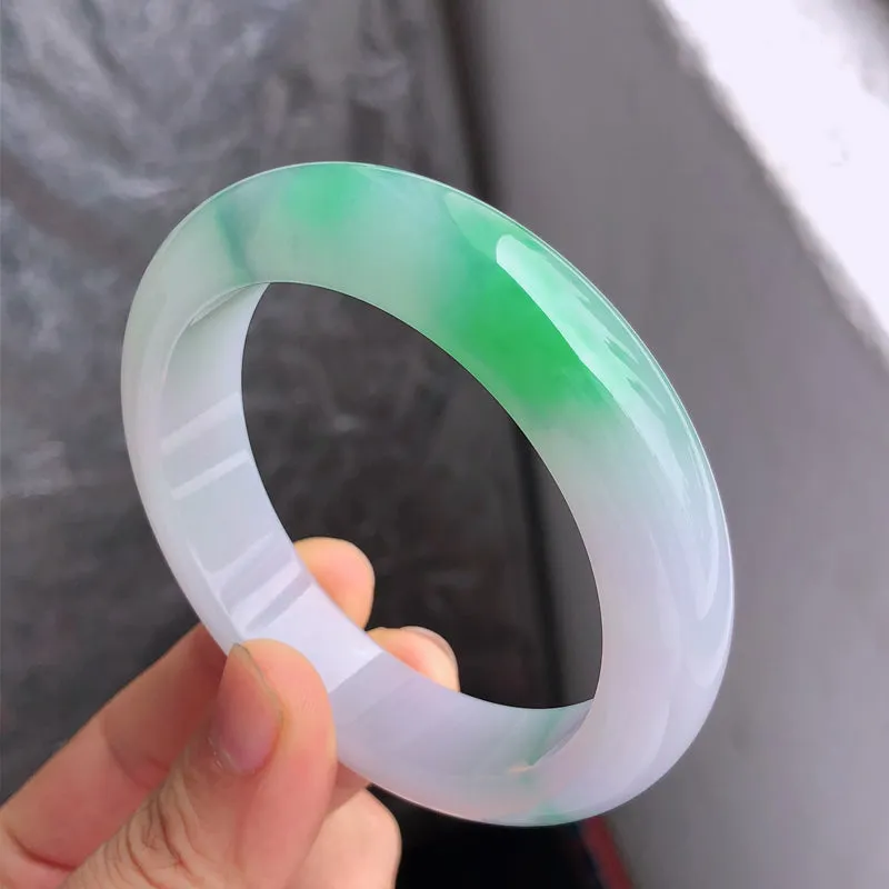 Natural Jade Bangle Jadeite Bangle Internal Diameter 56.6mm NBE052