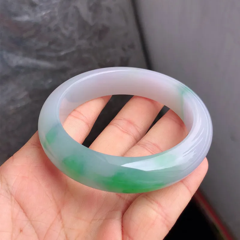 Natural Jade Bangle Jadeite Bangle Internal Diameter 56.6mm NBE052
