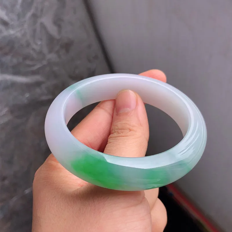 Natural Jade Bangle Jadeite Bangle Internal Diameter 56.6mm NBE052