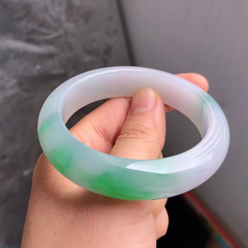 Natural Jade Bangle Jadeite Bangle Internal Diameter 56.6mm NBE052