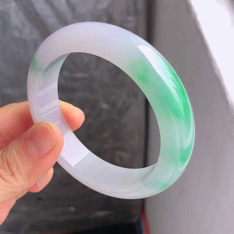 Natural Jade Bangle Jadeite Bangle Internal Diameter 56.6mm NBE052