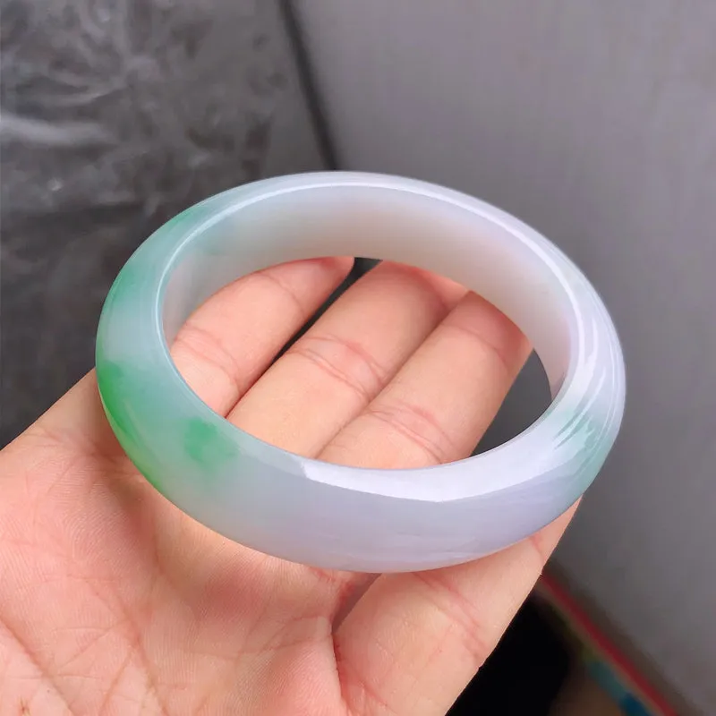 Natural Jade Bangle Jadeite Bangle Internal Diameter 56.6mm NBE052