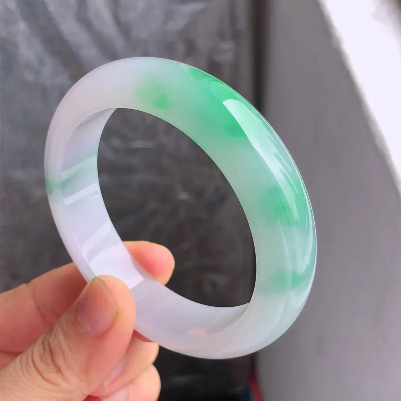 Natural Jade Bangle Jadeite Bangle Internal Diameter 56.6mm NBE052
