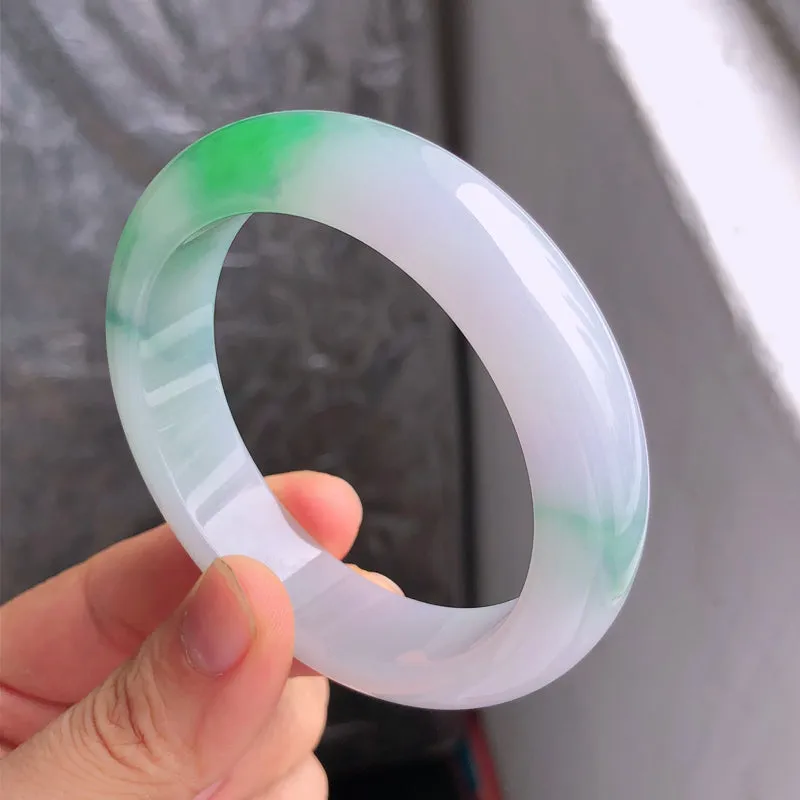 Natural Jade Bangle Jadeite Bangle Internal Diameter 56.6mm NBE052