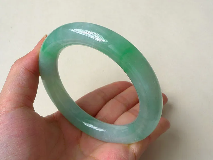 Natural Jade Bangle Jadeite Bangle Internal Diameter 56.7mm BER383
