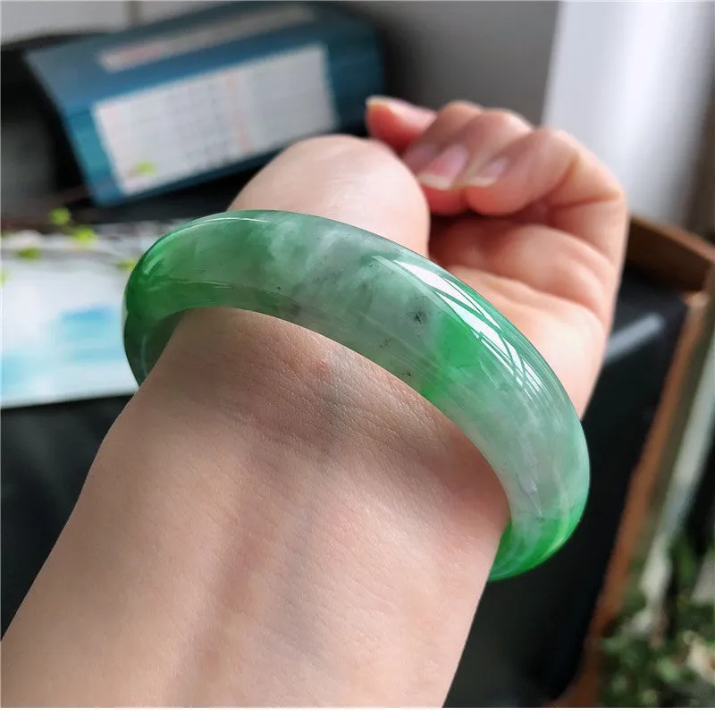 Natural Jade Bangle Jadeite Bangle Internal Diameter 57.5mm 00806