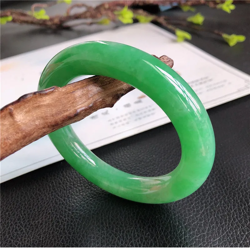 Natural Jade Bangle Jadeite Bangle Internal Diameter 57.8mm 00266