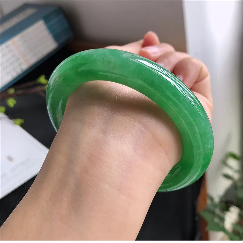 Natural Jade Bangle Jadeite Bangle Internal Diameter 57.8mm 00266
