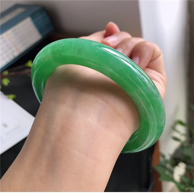 Natural Jade Bangle Jadeite Bangle Internal Diameter 57.8mm 00266