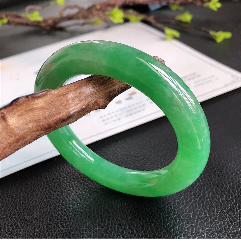 Natural Jade Bangle Jadeite Bangle Internal Diameter 57.8mm 00266